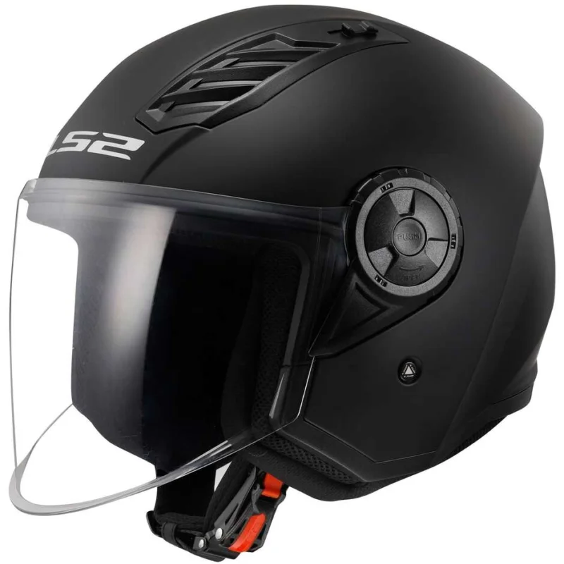Casco Moto Jet Ls2 OF616 AIRFLOW 2 SOLID Nero Opaco Scelto Dai Clienti