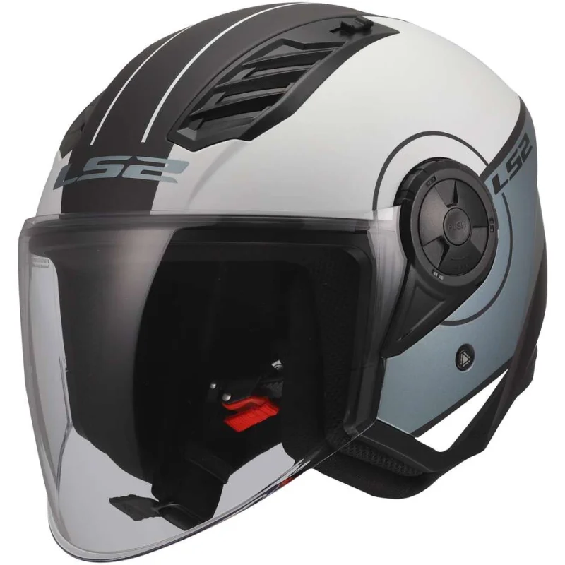 Casco Moto Jet LS2 OF616 AIRFLOW II COVER Grigio Blu Direttamente Dal Produttore