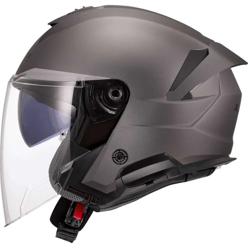 Casco Moto Jet LS2 OF618 VERSO II SOLID Titanio Opaco Saldi