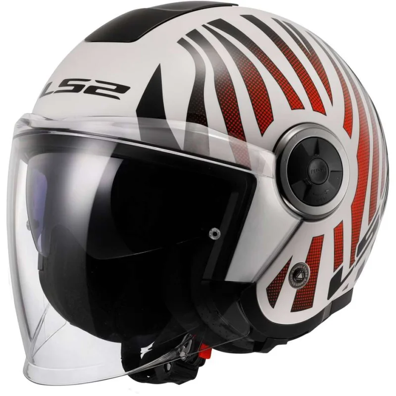 Casco Moto JetLs2 OF620 CLASSY COOL Bianco Wineberry Nuovo Arrivo