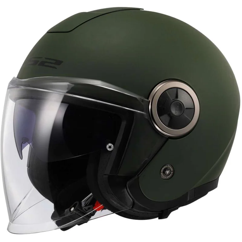 Casco Moto JetLs2 OF620 CLASSY SOLID Verde Militare Opaco Offerta Speciale