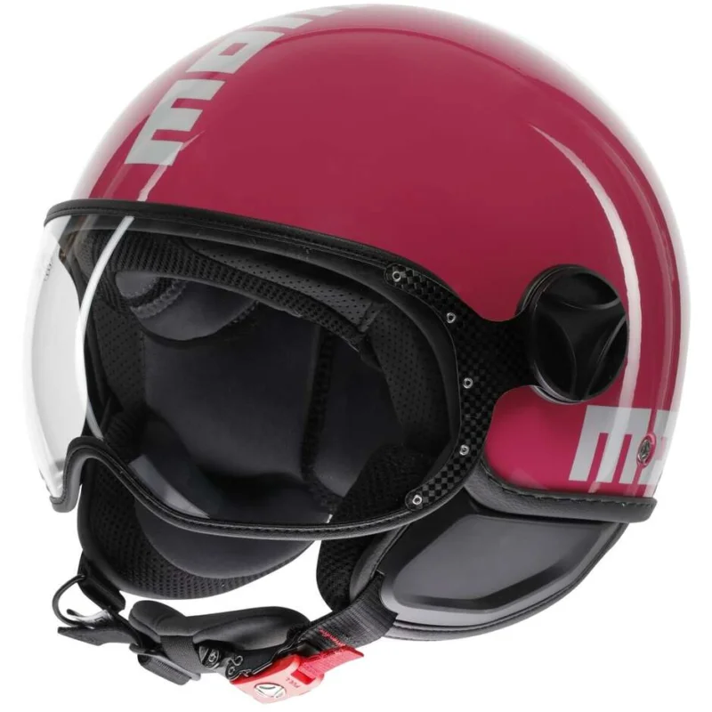 Ultima Occasione Casco Moto Jet Momo Design FGTR CLASSIC Candy Fucsia Bianco