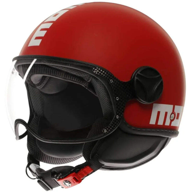 Casco Moto Jet Momo Design FGTR CLASSIC Candy Rosso Bianco Offerta Speciale