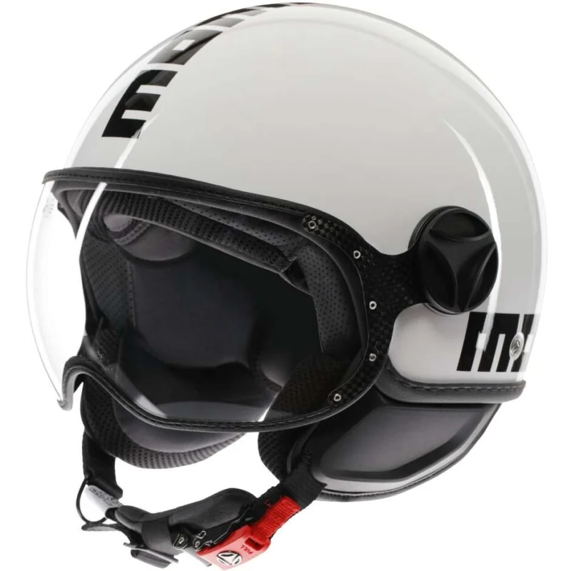 Subito Disponibile Casco Moto Jet Momo Design FGTR CLASSIC Mono Bianco Nero