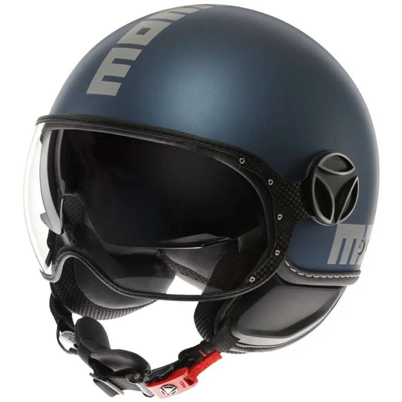 Offerta Speciale Casco Moto Jet Momo Design FGTR EVO Mono Avio Opaco Silver