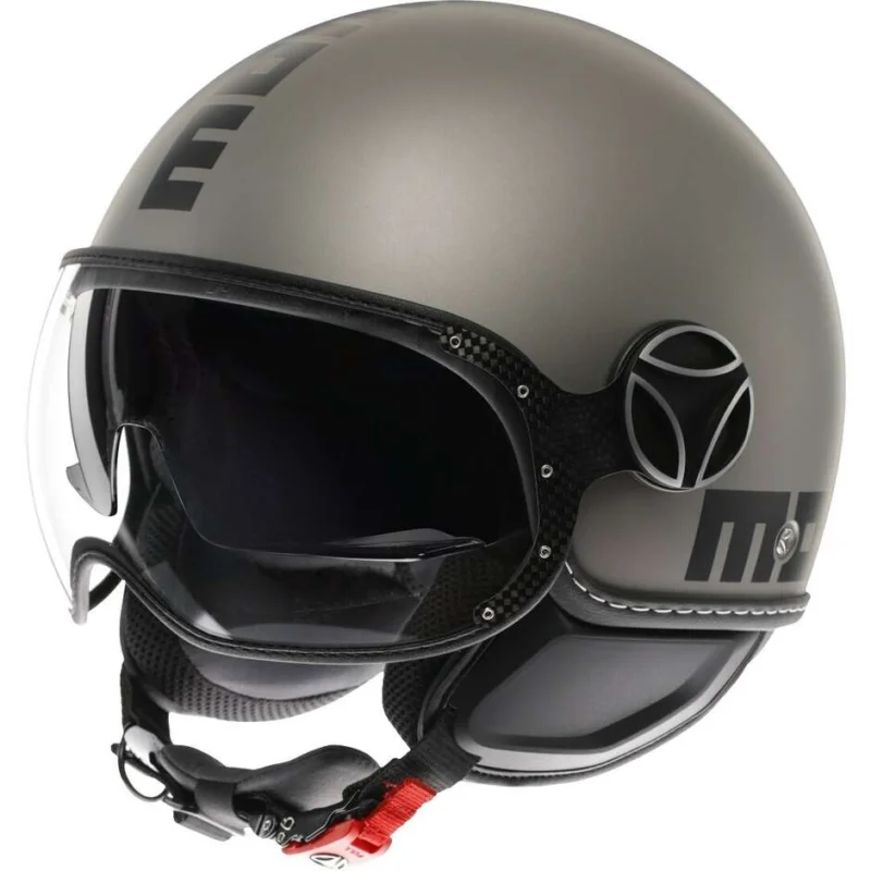 Prezzo Di Fabbrica Casco Moto Jet Momo Design FGTR EVO Mono Titanio Opaco Nero