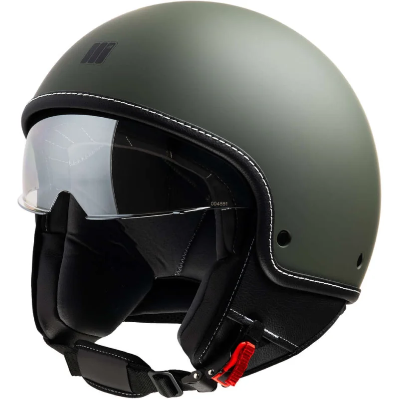 Spedizione Espresso Casco Moto Jet Motocubo 717 BEETLE Verde Army (22.06)