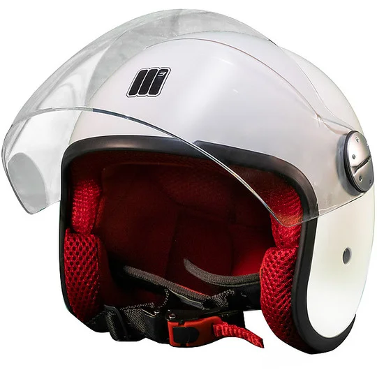 Novità Casco moto Jet Motocubo Bambino Mosquito Bianco Con Visiera