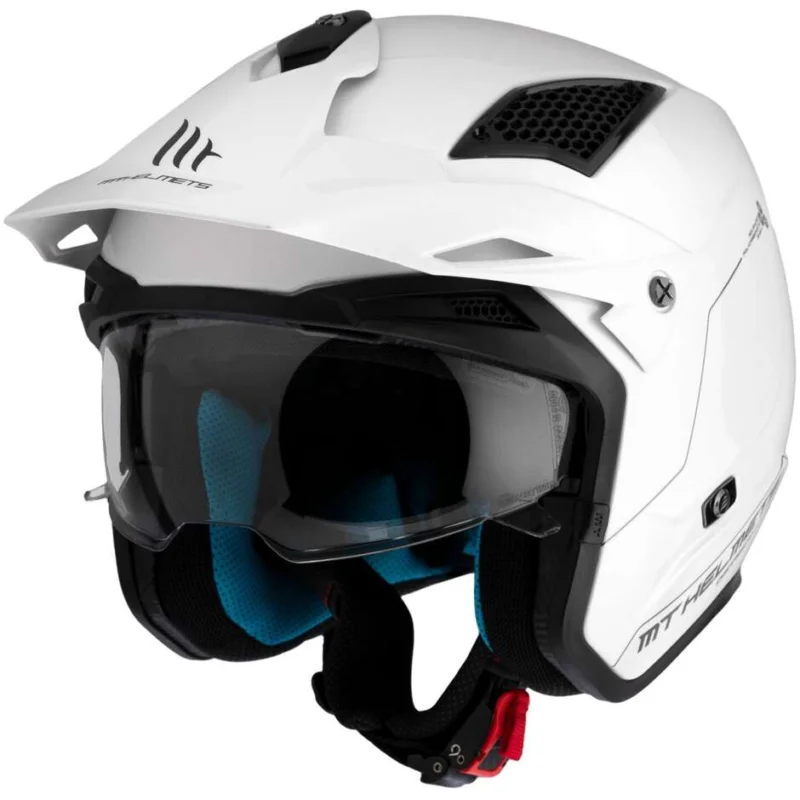 Di Tendenza Casco Moto Jet Mt Helmets DISTRICT SV S SOLID A0 Bianco Lucido