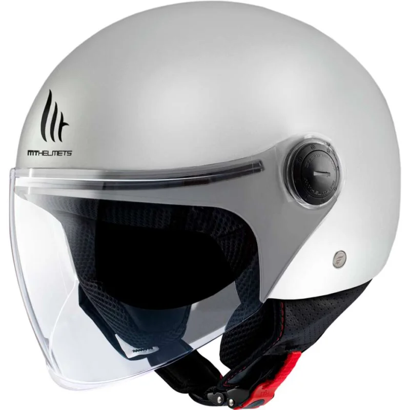 Pagamento Sicuro Casco Moto Jet MT Helmets STREET Solid Bianco Lucido