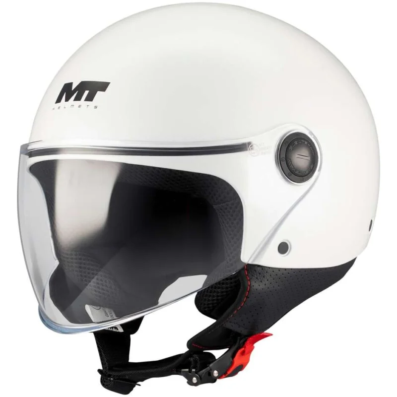 Di Tendenza Casco Moto Jet Mt Helmets STREET S PURE A0 Bianco Lucido