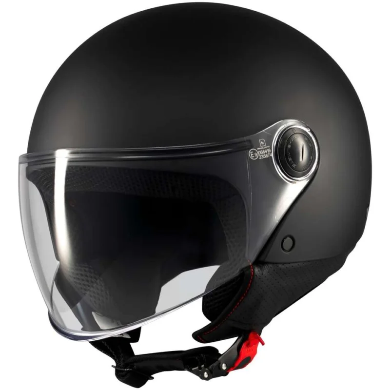 Casco Moto Jet Mt Helmets STREET S PURE A1 Nero Lucido Saldi
