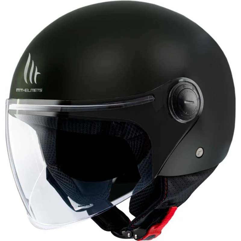 Casco Moto Jet Mt Helmets STREET S Solid A1 Nero Opaco 22.06 Offerta Del Giorno