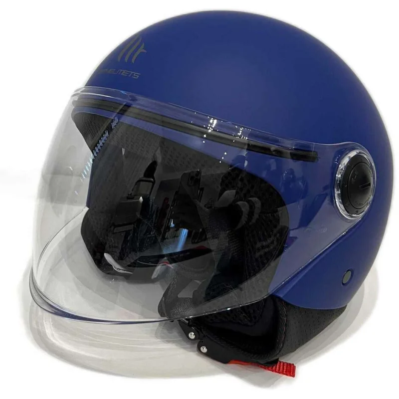 Casco Moto Jet Mt Helmets STREET S Solid A7 Blu Opaco 22.06 Offerta Limitata