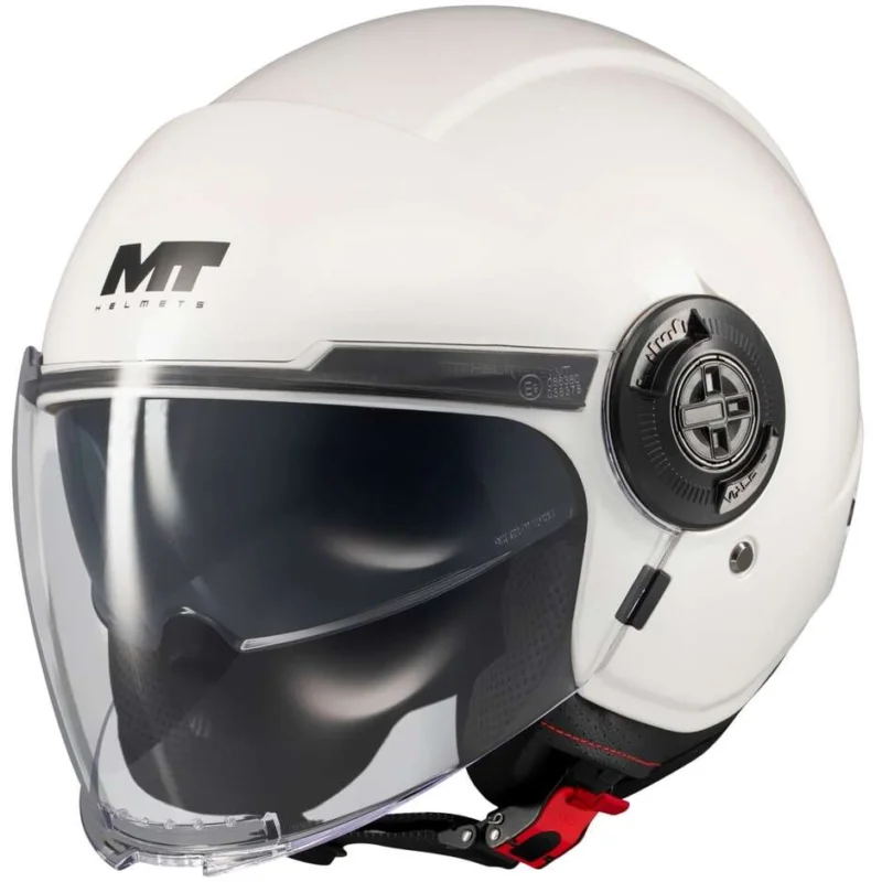 Ultima Occasione Casco Moto Jet Mt Helmets VIALE SV S PURE A0 Bianco Lucido