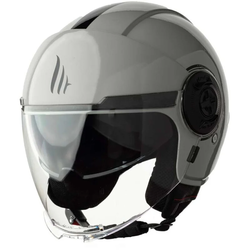 Scelto Dai Clienti Casco Moto Jet Mt Helmets VIALE SV S SOLID A12 Grigio Lucido