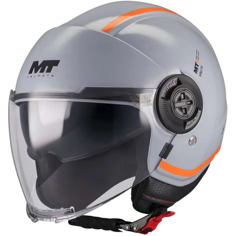 Compra Adesso Casco Moto Jet Mt Helmets VIALE SV S TASTY C4 Grigio Lucido