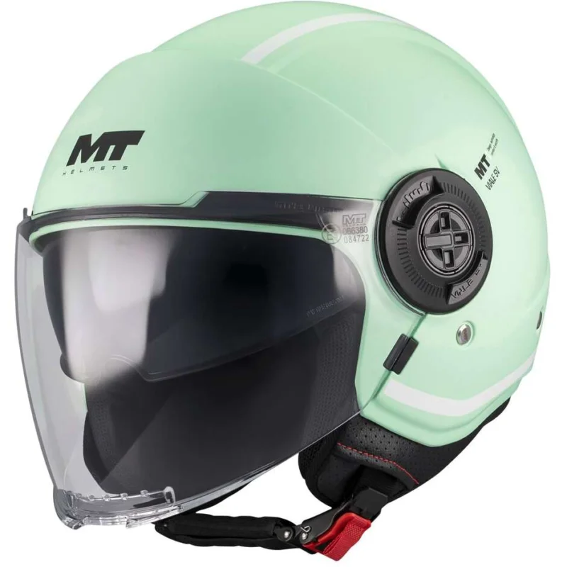 Nuovo Arrivo Casco Moto Jet Mt Helmets VIALE SV S TASTY C6 Verde Opaco