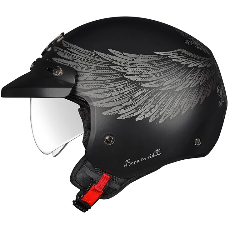 Casco Moto Jet Nexx Y.10 EAGLE RIDER Nero Grigio Opaco Professionale