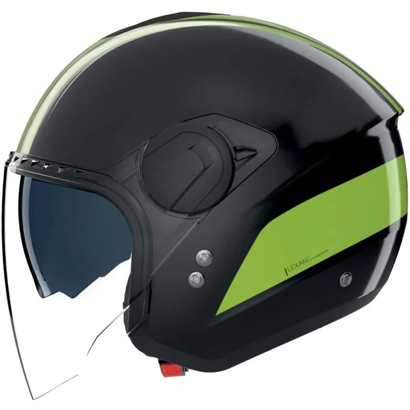 Promozione Esclusiva Casco Moto Jet Nolan N20-2 VISOR DOLCE VITA 352 Nero Verde Impulso Lucido