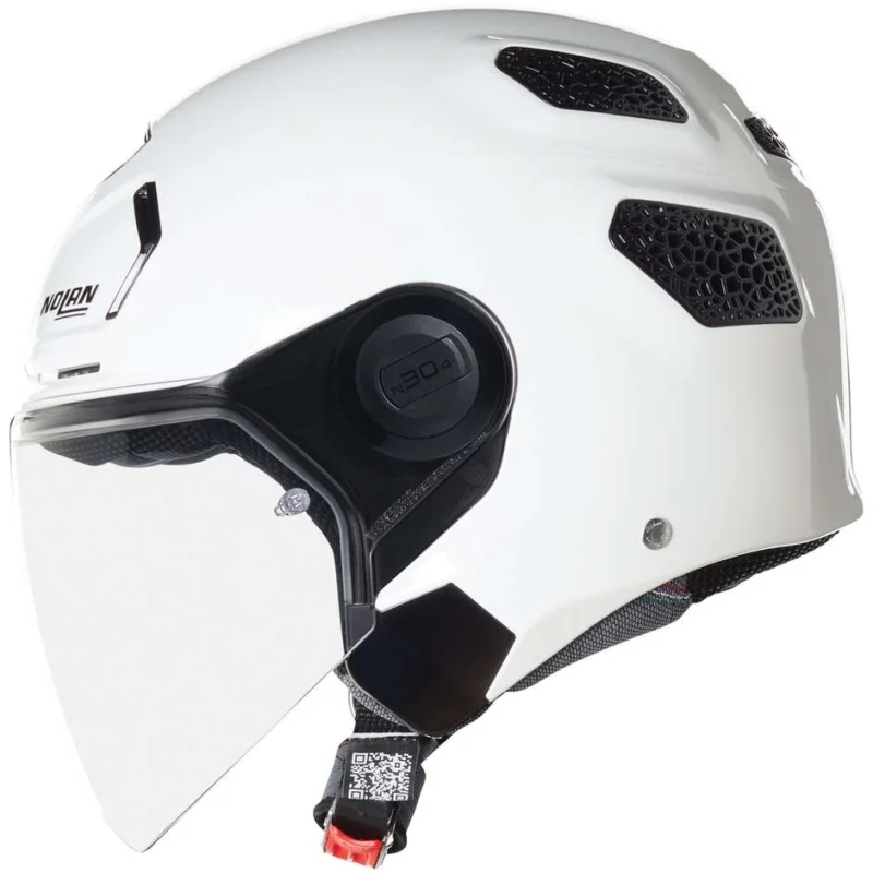 Reso Gratuito Casco Moto Jet Nolan N30-4 T CLASSICO 305 Bianco Metal