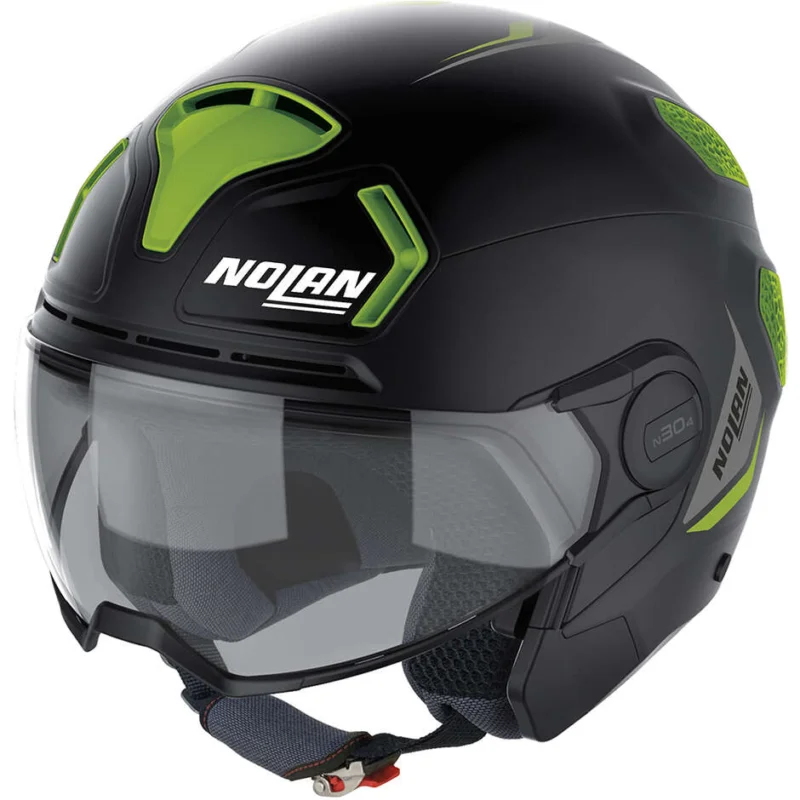 A Buon Prezzo Casco Moto Jet Nolan N30-4 T INCEPTION 017 Nero Opaco Verde