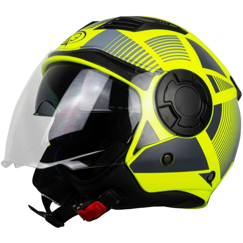 Casco Moto Jet One ALFA 2.0 Giallo Fluo Grigio Acquista Ora