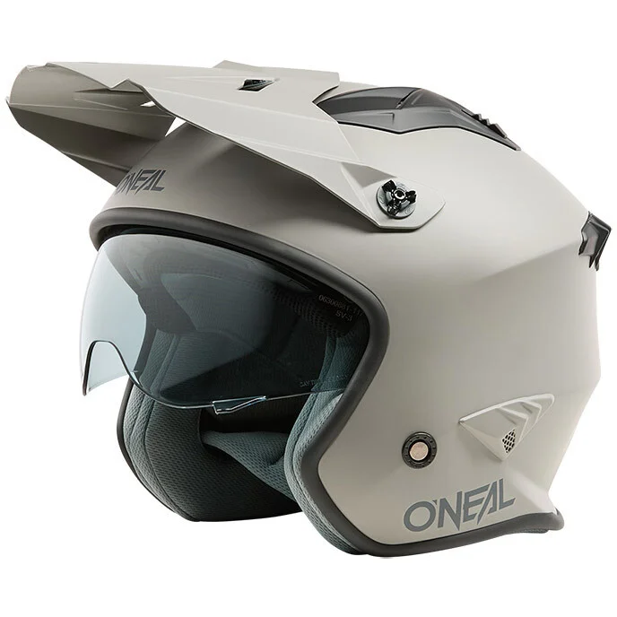 Casco Moto Jet Oneal Volt Con Visierino Solid Grey Occasione Imperdibile