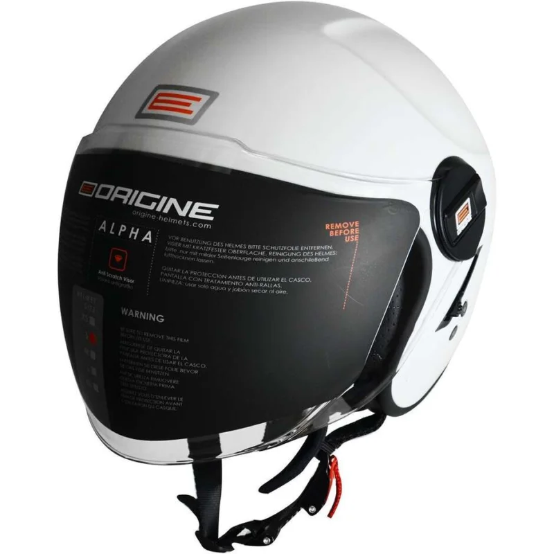Ultimissimo Modello Casco Moto Jet Origine ALPHA Lucido Bianco