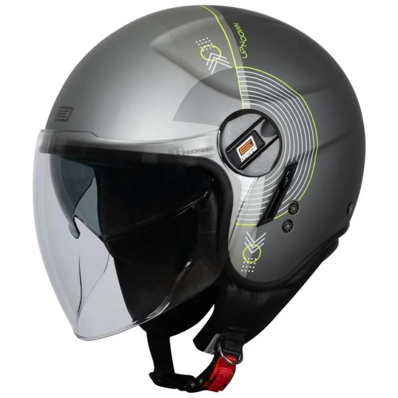 Nuova Collezione Casco Moto Jet ORIGINE ALPHA UPNDOWN Grigio Opaco 22.06