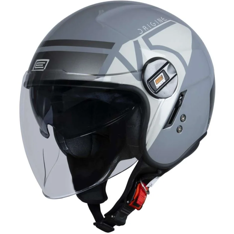Casco Moto Jet Origine ALPHA V5 Cool Grigio Lucido Prezzo Scontato