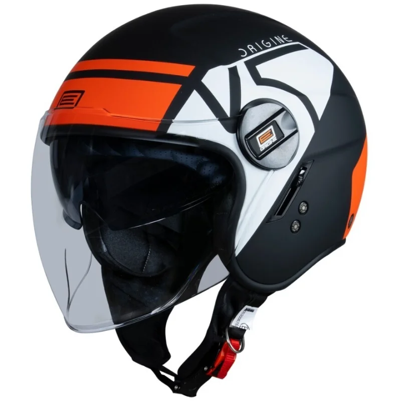Offerta Limitata Casco Moto Jet Origine ALPHA V5 Rosso Bianco Nero Opaco