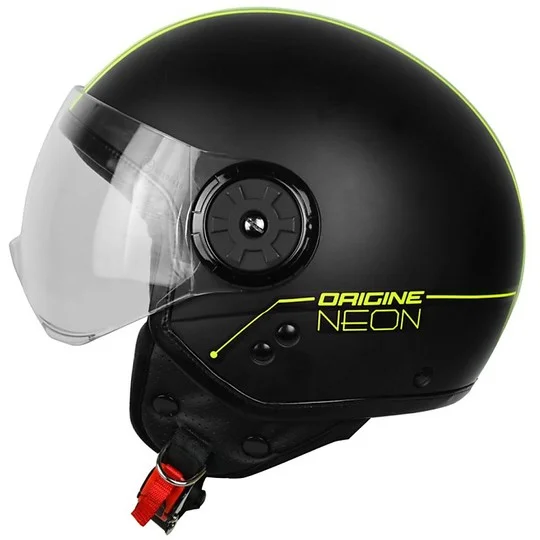 Must-Have Casco Moto Jet Origine Neon Nero Giallo