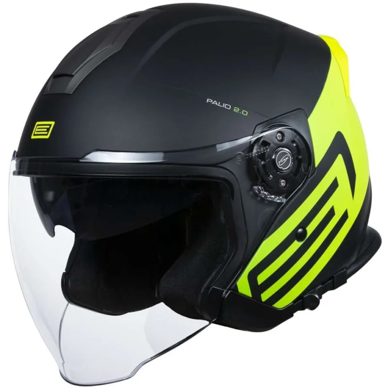 A Buon Prezzo Casco Moto Jet Origine PALIO 2.0 Scout Giallo Fluo Nero Lucido