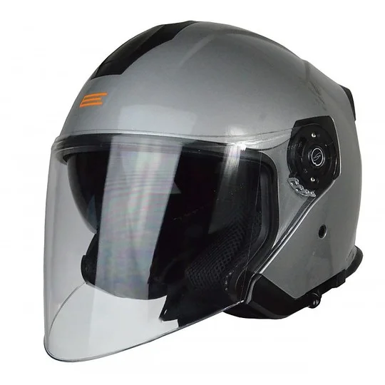 Casco Moto Jet Origine Palio Doppia Visiera Solid Titanio Non Perdere