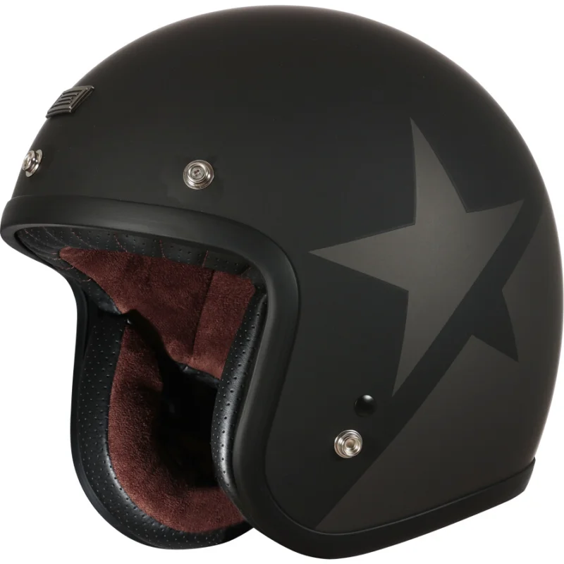 Ultimissimo Modello Casco Moto Jet Origine PRIMO Star Titanio Nero Opaco 22.06