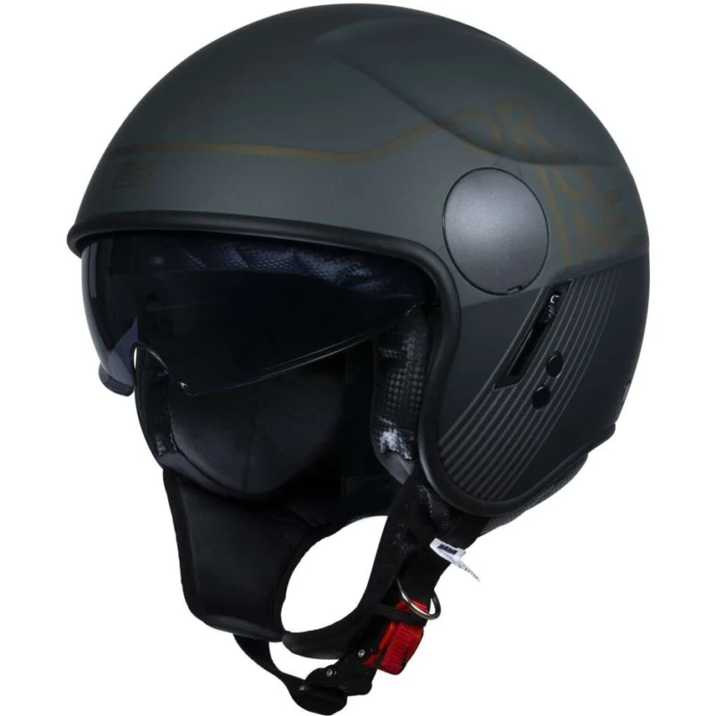 Compra Oggi Stesso Casco Moto Jet Origine SIERRA Snatch Army Verde Opaco