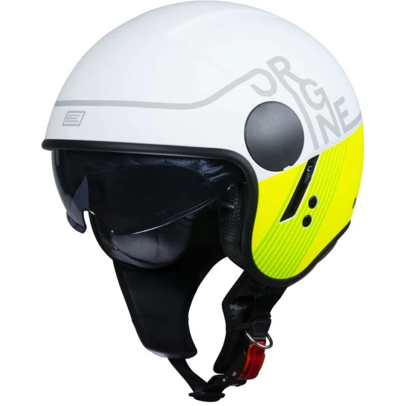 Ultime Pezzi Casco Moto Jet Origine SIERRA Snatch Bianco Opaco