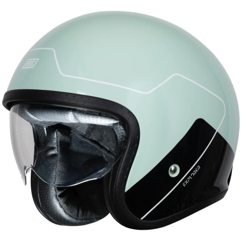 Casco Moto Jet ORIGINE SPIRIT EXPLORER Verde Lucido 22.06 Spedito Oggi