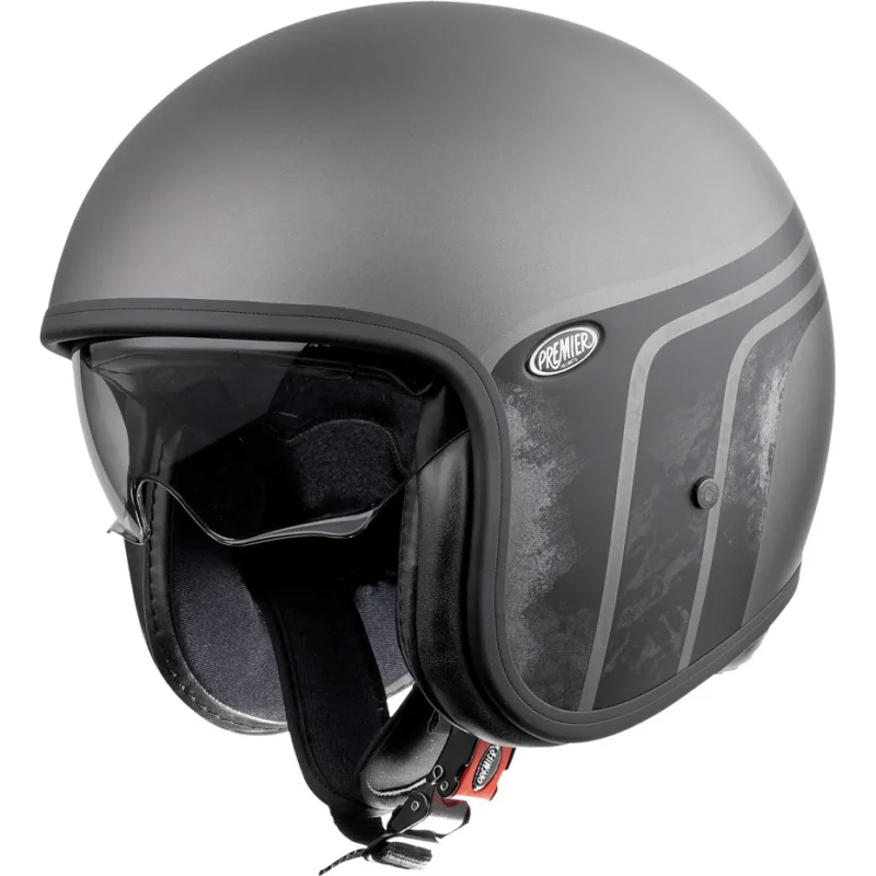 Casco Moto Jet Premier VINTAGE BTR 17 BM Grigio Opaco Acquista Ora