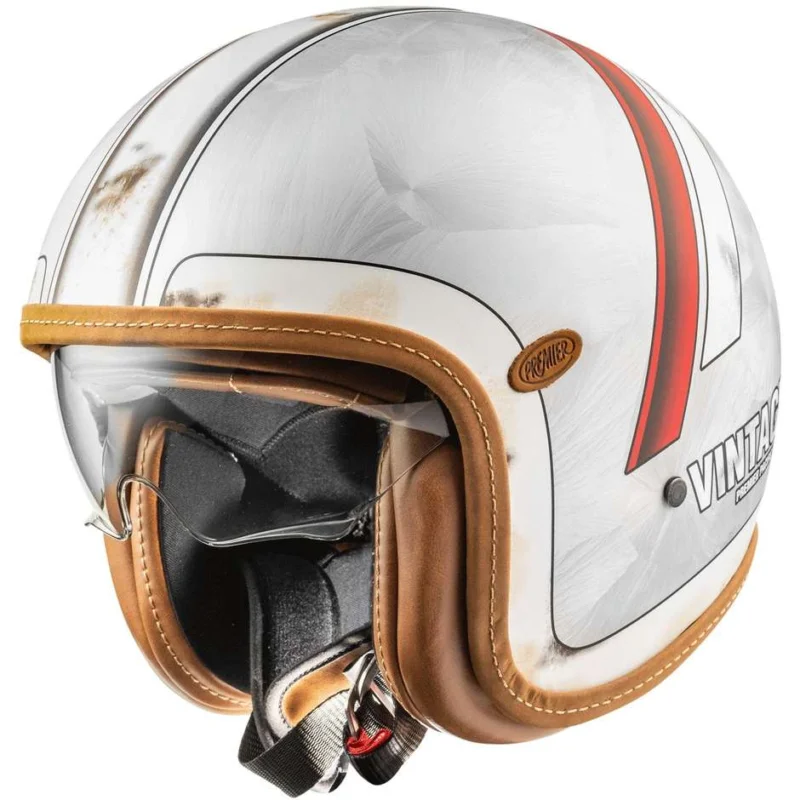 Casco Moto Jet Premier VINTAGE EVO PLATINUM EDITION DR DO 8 BM Promozione