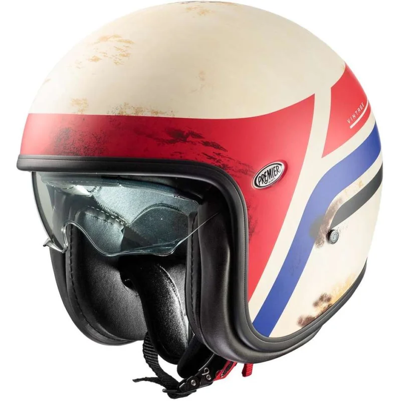 A Buon Prezzo Casco Moto Jet Premier VINTAGE K8 BM Bianco opaco