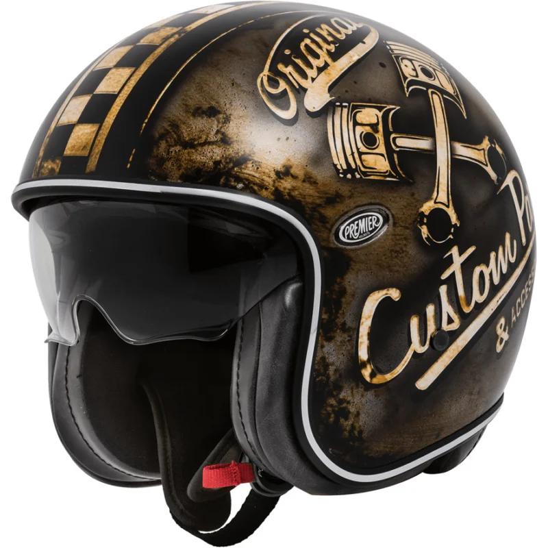 Casco Moto Jet Premier VINTAGE OP9 BM Opaco Esclusivo