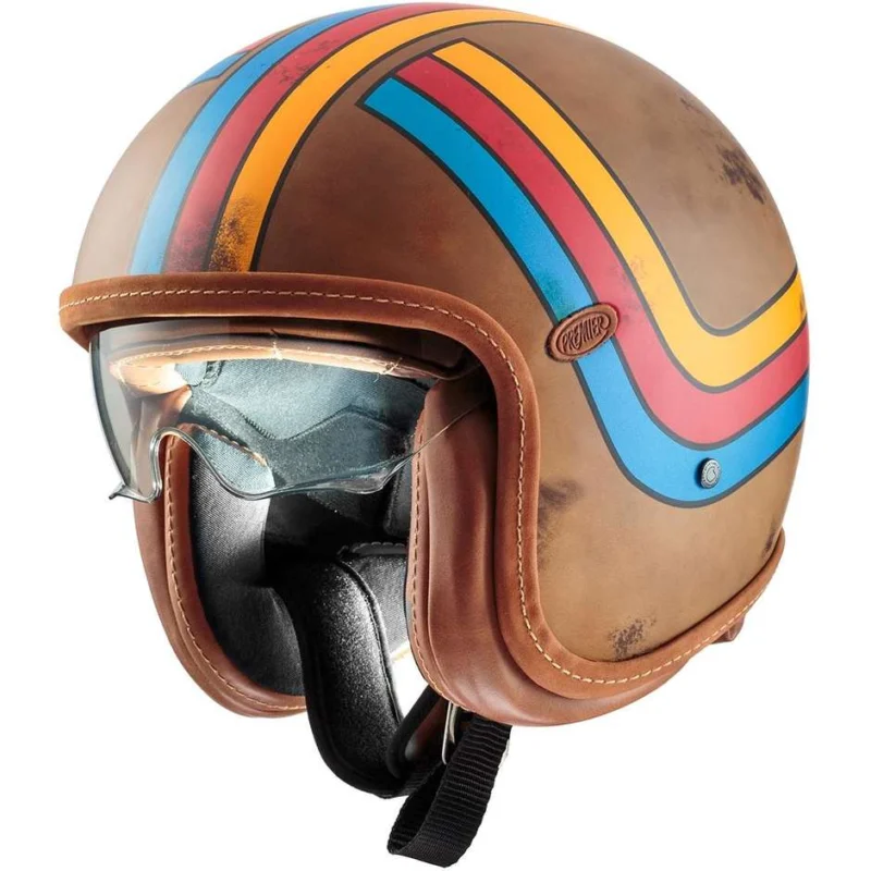 Casco Moto Jet Premier VINTAGE PLATINUM ED. BOS EX BM Compra Adesso