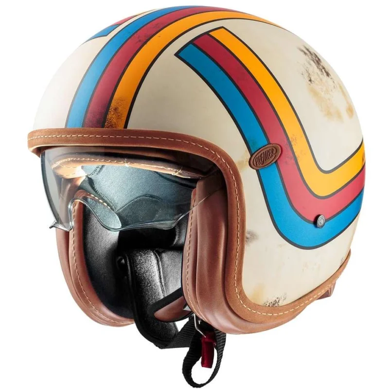 Casco Moto Jet Premier VINTAGE PLATINUM ED. EX 8 BM Offerta Limitata