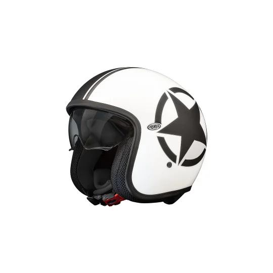 Più Venduto Casco Moto Jet Premier VINTAGE STAR 8 BM Bianco Opaco
