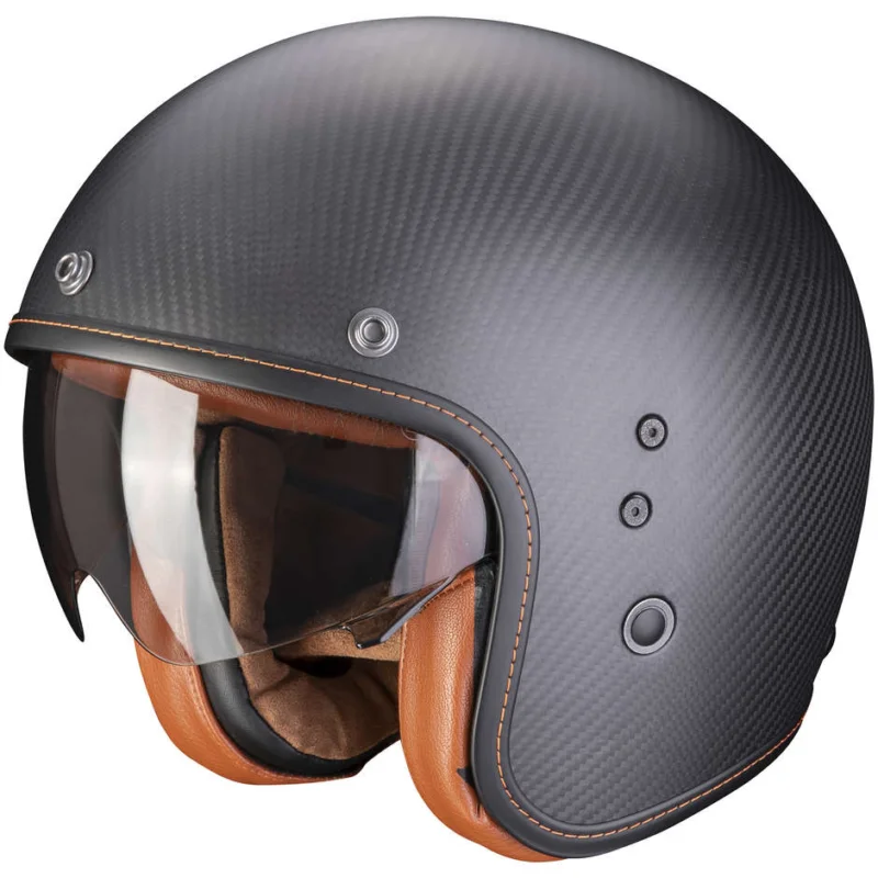 Casco Moto JetScorpion BELFAST CARBON EVO Nero Opaco Super Prezzo