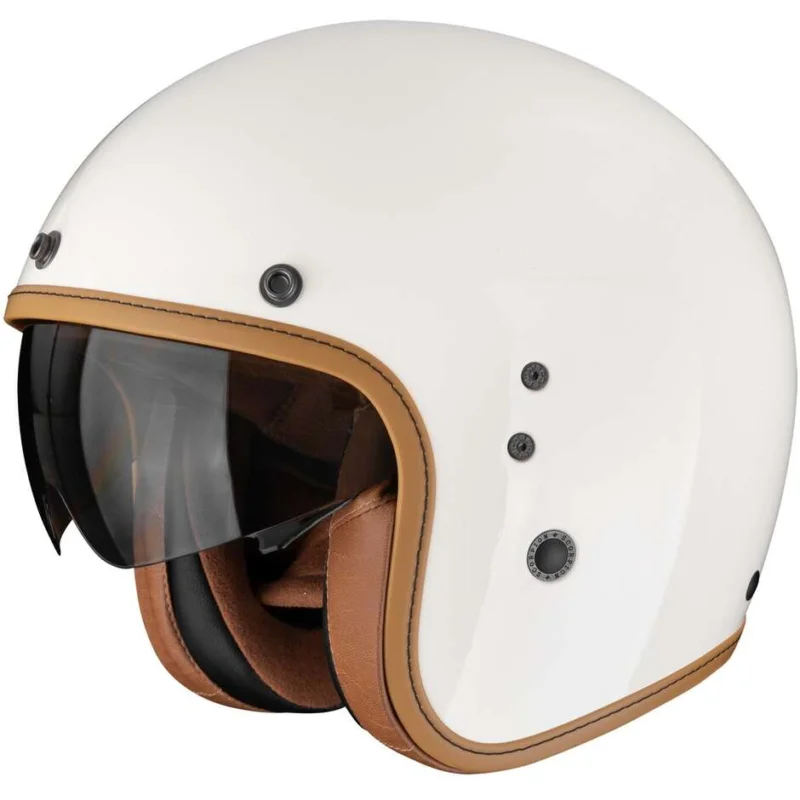 Must-Have Casco Moto Jet Scorpion BELFAST EVO LUXE Crema