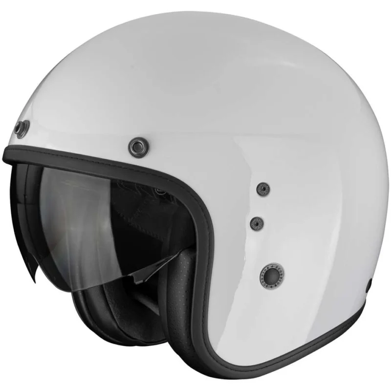 Promozione Esclusiva Casco Moto Jet Scorpion BELFAST EVO SOLID Grigio Chiaro