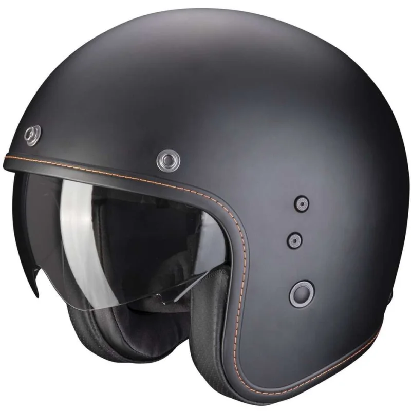 Quantità Limitata Casco Moto JetScorpion BELFAST EVO SOLID Nero Opaco